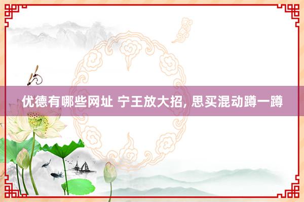 优德有哪些网址 宁王放大招, 思买混动蹲一蹲