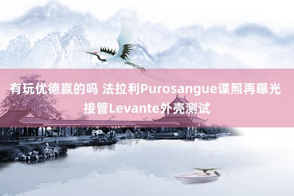 有玩优德赢的吗 法拉利Purosangue谍照再曝光 接管Levante外壳测试